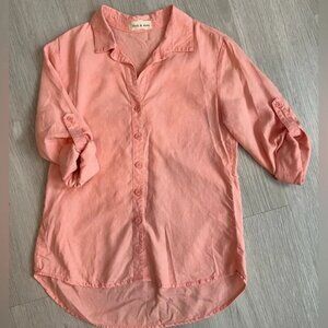Anthropologie Cloth & Stone pullover chambray top Size S